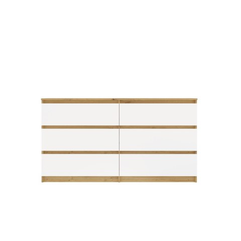 Komoda Malwa M6 140 DĄB ARTISAN BIAŁY