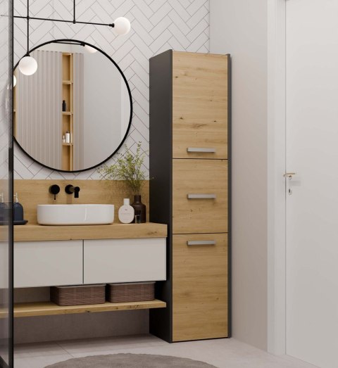 Słupek łazienkowy Sara S43 ANTRACYT DĄB ARTISAN