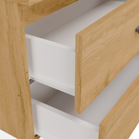 Szafka Pod Umywalkę Łazienkowa NEL 80 Wisząca 2 Szuflady DĄB ARTISAN