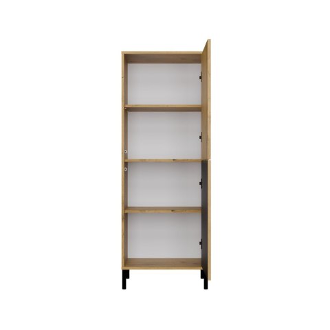 Witryna KAMARO 2DK SLIM/GŁADKI DĄB ARTISAN Lamele Front Ryflowany + Klasyczny