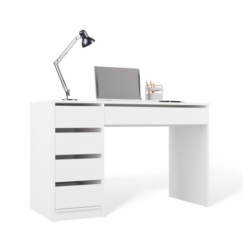 Zestaw Mebli Biurko Arto + Komoda Malwa M6 + Regał R60 BIEL Do Pokoju Biura