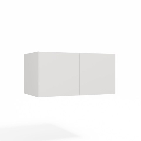 SZAFA SENSO 4D z Nadstawką Wysoka BIEL Drzwi Czarne uchwyty 250x200 Cm